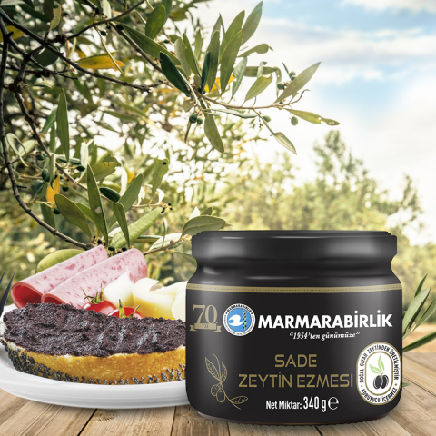 340 g. Sade Zeytin Ezmesi Cam Kavanoz