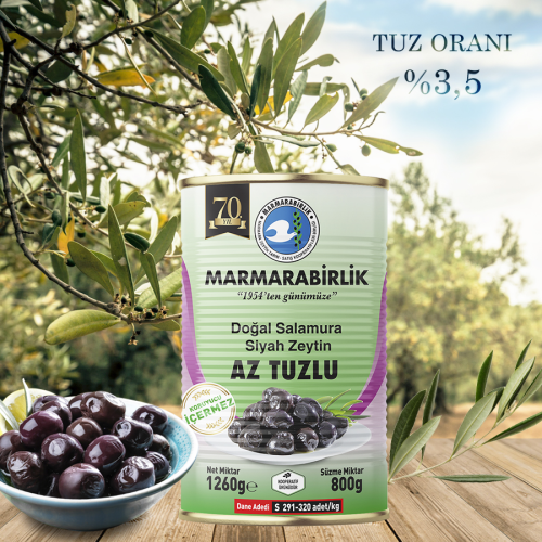 800 g. S (291-320 adet/kg) Az Tuzlu Salamura Teneke