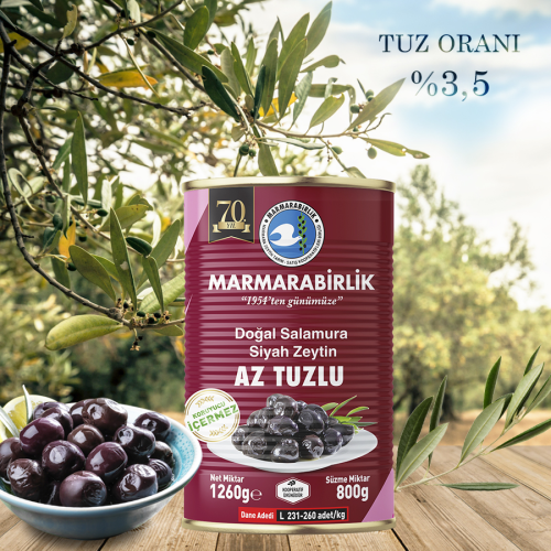 800 g. L (231-260 adet/kg) Az Tuzlu Salamura Teneke